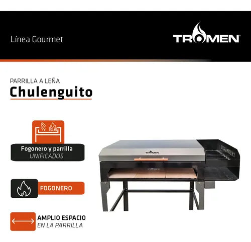Parrilla Tromen Chulenguito A Leña Con Tapa