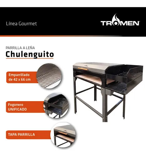 Parrilla Tromen Chulenguito A Leña Con Tapa