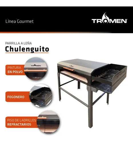 Parrilla Tromen Chulenguito A Leña Con Tapa