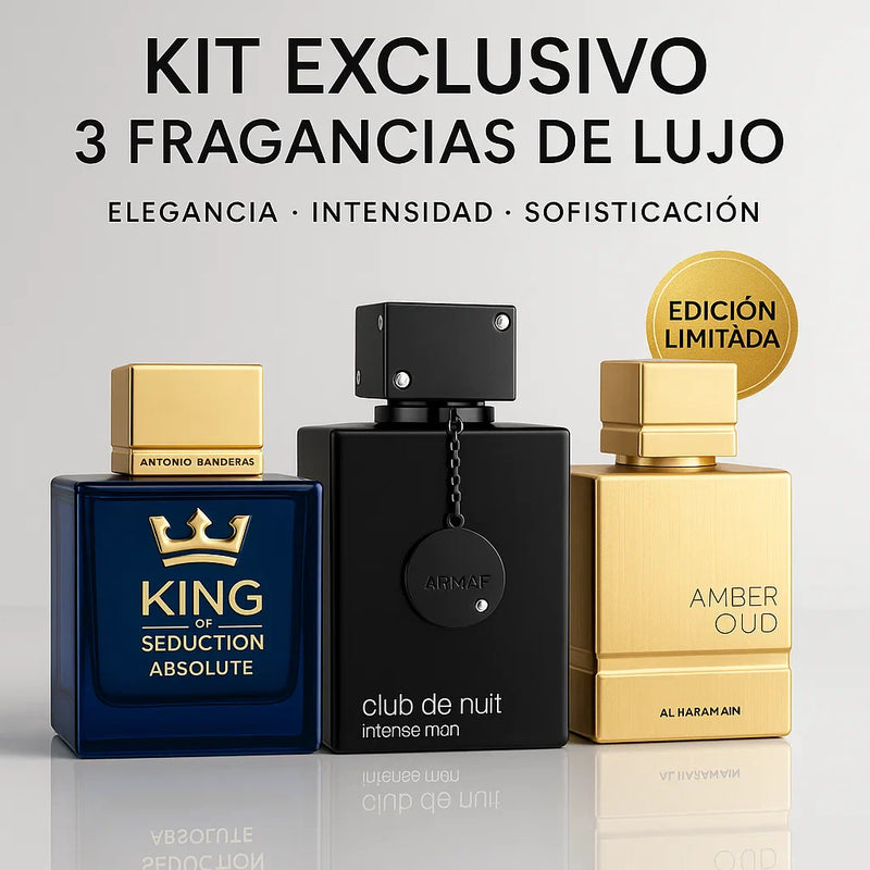 Kit de perfume exclusivo para hombre – 3 Fragancias de Lujo